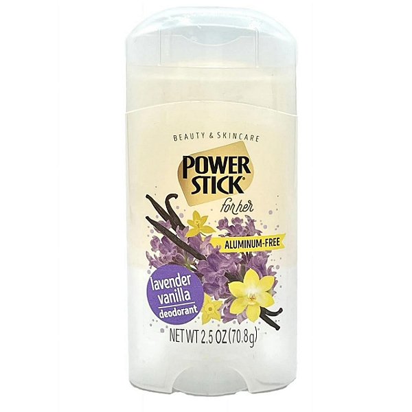 Desodorante Sem Alumínio, Lavanda e Baunilha, Power Stick