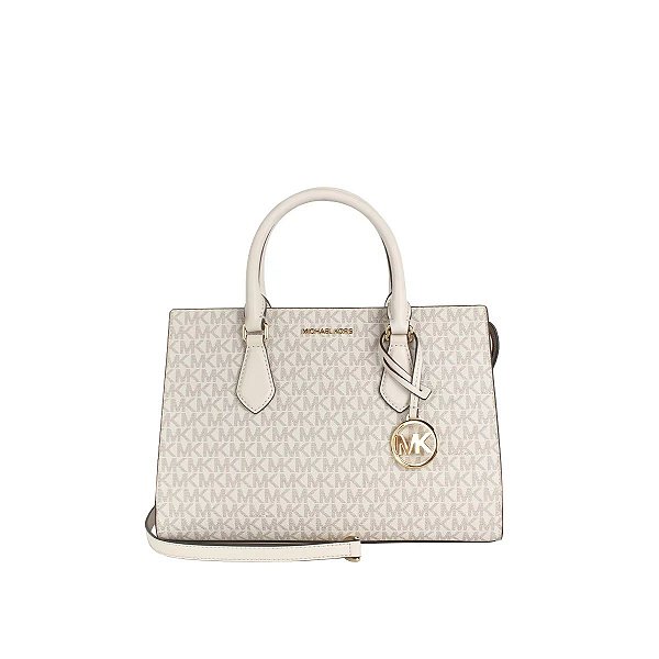 Bolsa Satchel Sheila MD, Estampa Logo Light Cream, Michael Kors