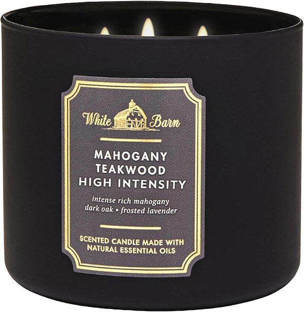 Vela Perfumada 3 Pavios, Mahogany Teakwood Intense, 411g, Bath and Body Works