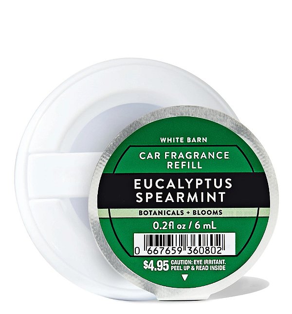 Aromatizador de Carro Refil, Eucalyptus + Spearmint, Bath & Body Works