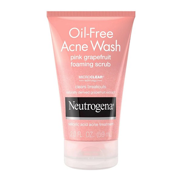 Gel de Limpeza Esfoliante Facial, Oil-Free Acne Wash, 59 mL, Neutrogena