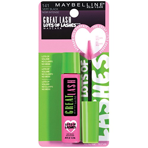 Máscara de Cílios, Great Lash Lots of Lashes, 141 Very Black, Maybelline