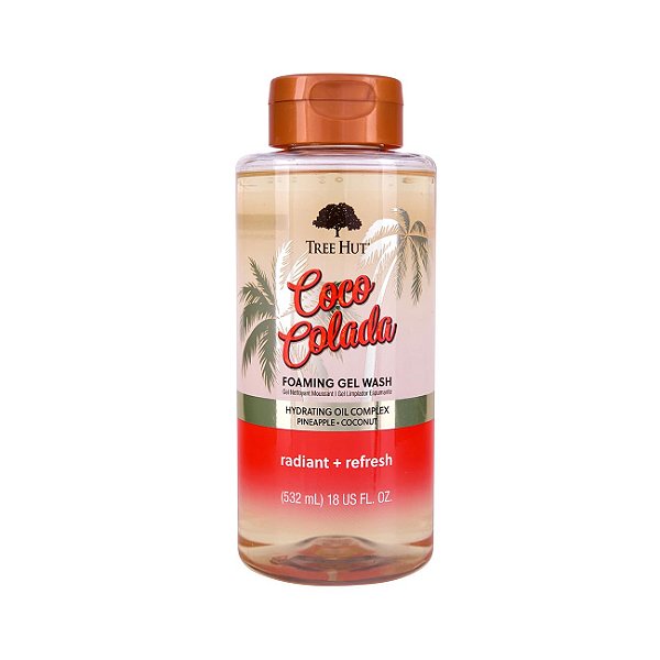 Gel de Limpeza Corporal Espumante, Coco Colada, 532mL, Tree Hut