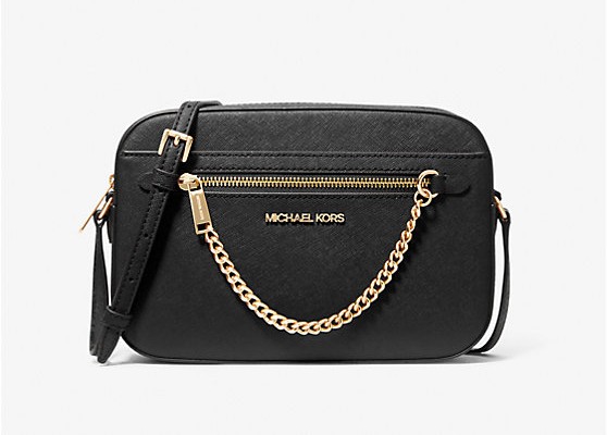 Bolsa Crossbody Jet Set L, Black, Michael Kors