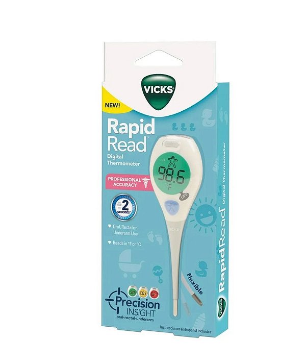 Termômetro Digital de Leitura Rápida, 2 segundos, RapidRead, Vicks