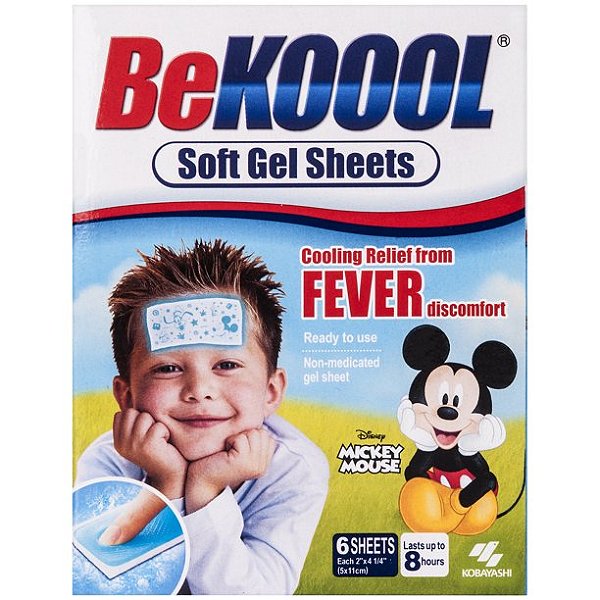 BeKOOOL, Patches de Gel para Febre Infantil, 6 Unidades