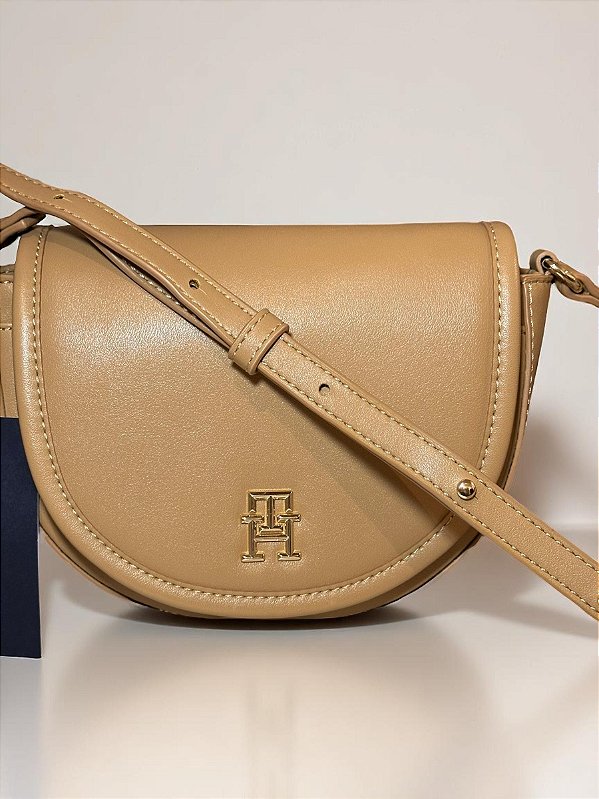 Bolsa Crossbody Saddle, Bege Claro, Tommy Hilfiger