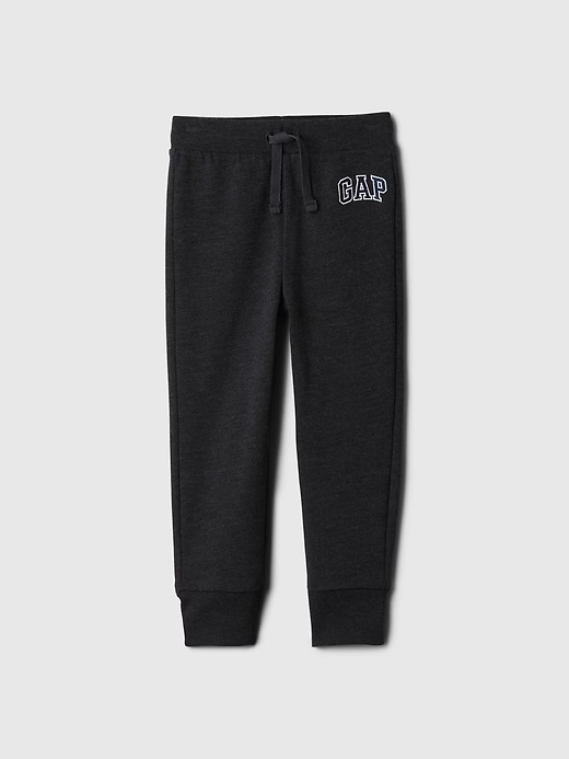 Calça Moletom Bebê com Logo Bordado, Chumbo, GAP