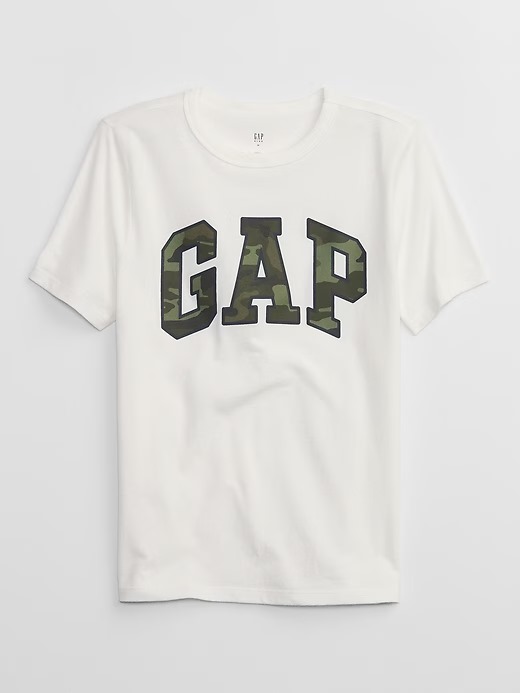 Camiseta Infantil Logo, Off White, GAP