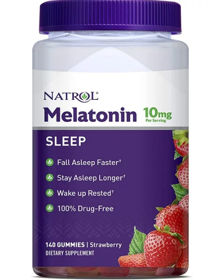 Melatonina, 10 mg, Sabor Morango, 140 Gomas, Natrol