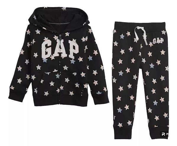 Conjunto de Moletom Bebê, Estampa de Estrelas, GAP