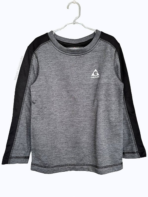 Blusa Térmica Infantil de Manga Longa, Cinza, Gerry