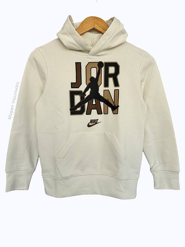 Moletom Infantil com Capuz, Estampa Jordan Nike, Off-White, Nike