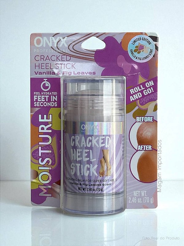 Bastão Ultra Hidratante para os Pés, Vanilla & Fig Leaves, Cracked Heel Stick, 70 g, Onyx Professional