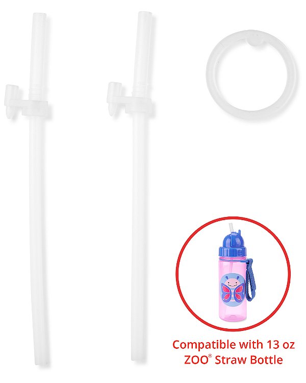 Kit Reposição com 2 Canudos, Garrafa Zoo Flip Flop, Skip Hop