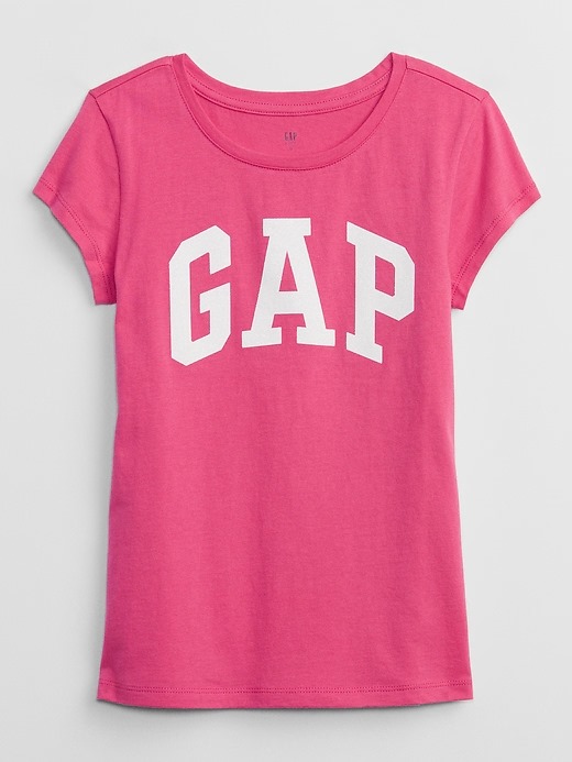 Camiseta Infantil Logo Glitter, Rosa, GAP
