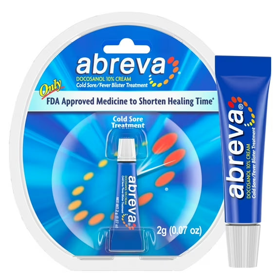 Pomada para Herpes Labial, Abreva Docosanol 10% Cream, 2 g, Abreva