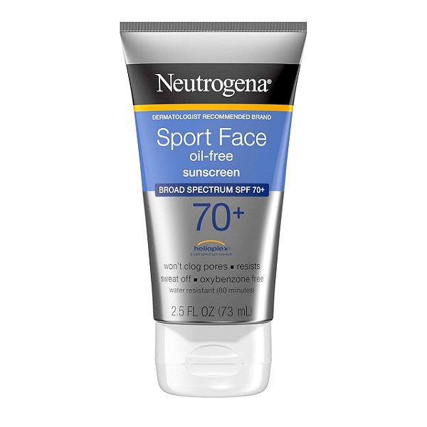 Protetor Solar Facial Esportivo, Sport Face Sunscreen SPF 70 Plus, 73mL, Neutrogena