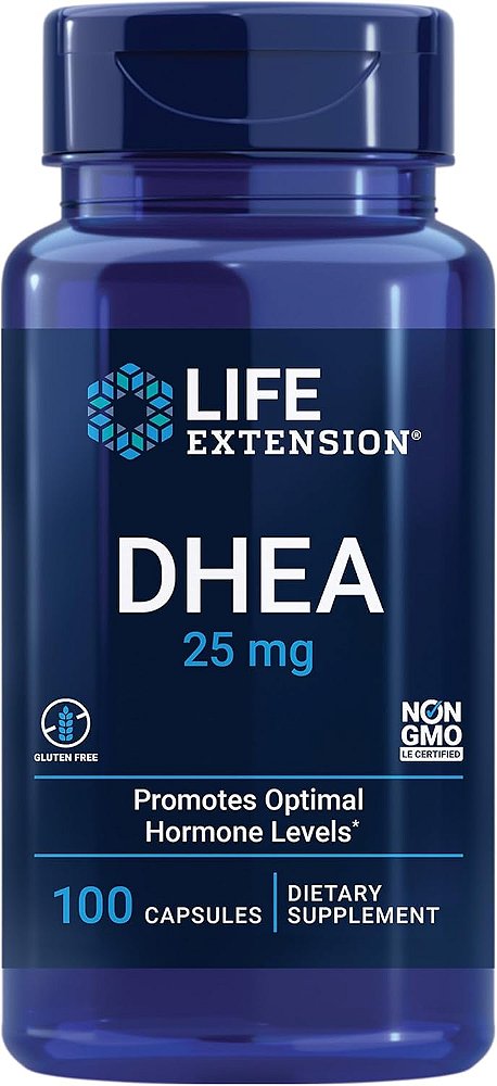DHEA, 25 mg, 100 Cápsulas, Life Extension