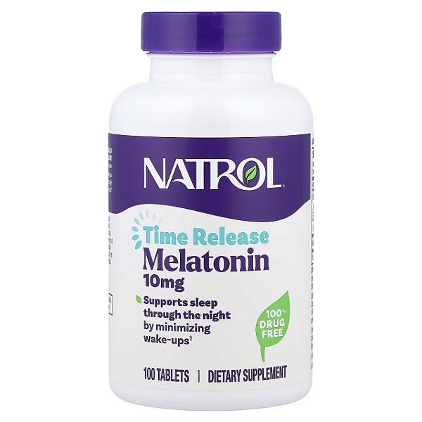 Melatonina, 10mg, Liberação Prolongada, 100 tabletes, Natrol