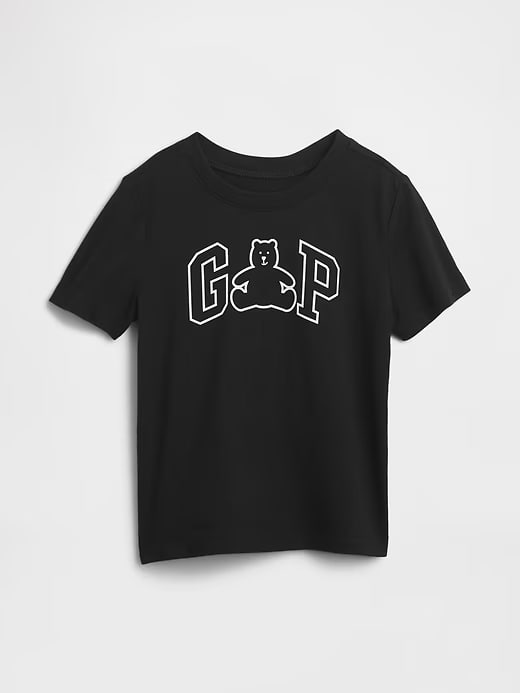 Camiseta Infantil Manga Curta, Preta, Urso Brannan, Gap