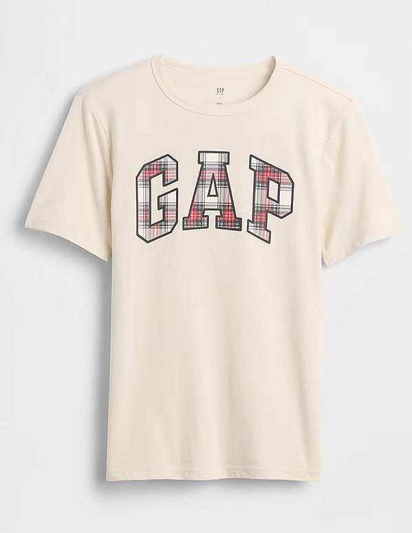 Camiseta Infantil, Bege, Logo Tee, Gap