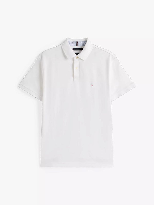Camiseta Polo Masculina, Branca, Tommy Hilfiger