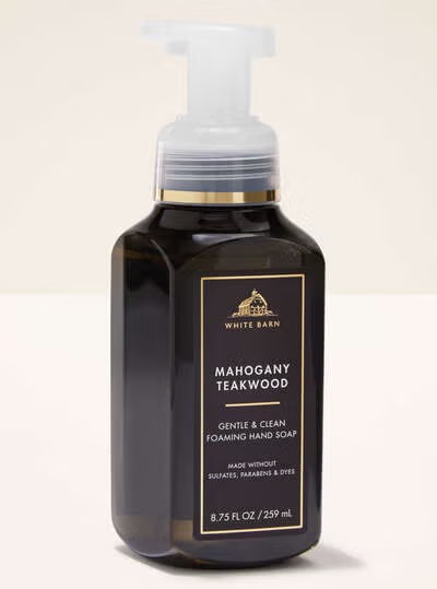Sabonete Espumoso para as Mãos, Gentle and Clean Foaming Hand Soap Mahogany Teakwood, 259mL, Bath & Body Works