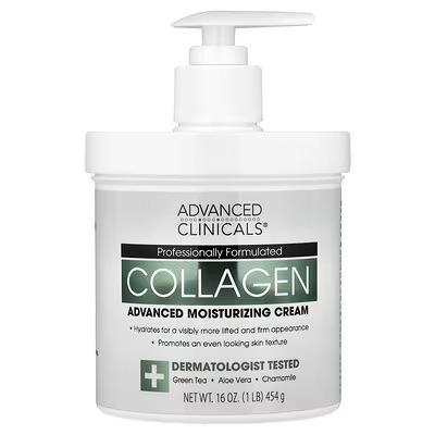 Creme Hidratante Avançado com Colágeno, 454g, Advanced Clinicals
