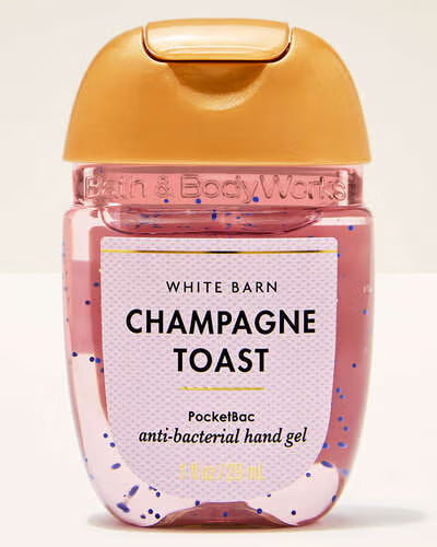 Gel Antisséptico e Hidratante para Mãos, Champagne Toast, PocketBac Hand Sanitizer, 29mL, Bath and Body Works