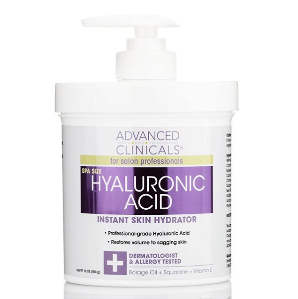 Loção Hidratante Corporal com Ácido Hialurônico, Hyaluronic Acid Body Lotion, 454g, Advanced Clinicals