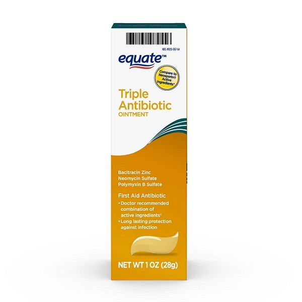 Pomada Antibiótica Tripla, First Aid Triple Antibiotic Ointment, 28g, Equate