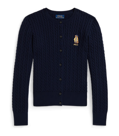 Cardigan Infantil em Algodão Polo Bear, Polo Ralph Lauren