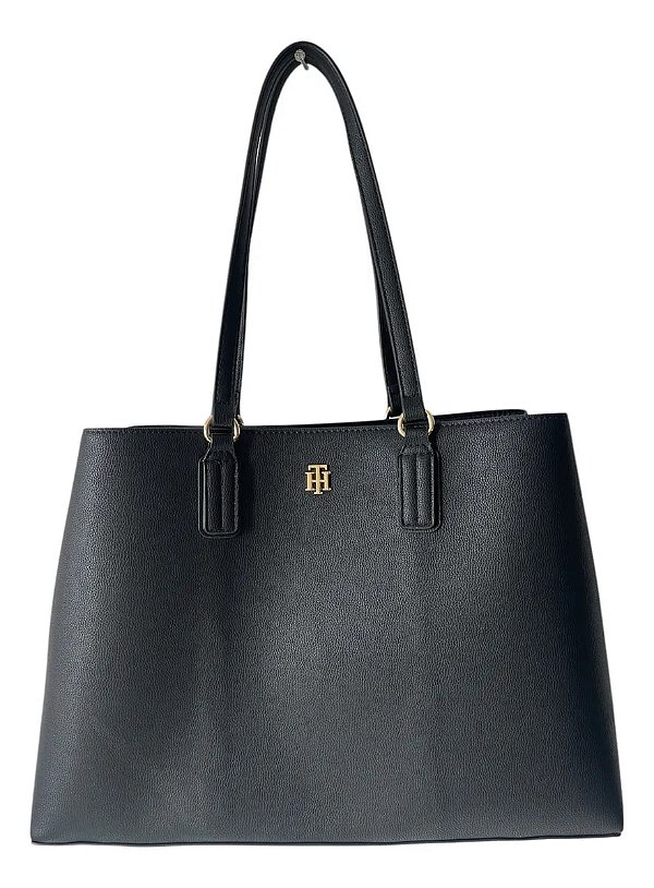 Bolsa Tote Grande, Preta, Tommy Hilfiger