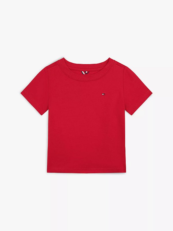 Camiseta Bebê, Vermelha com Logo Bordado, Tommy Hilfiger