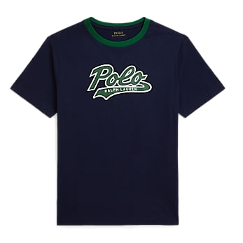 Camiseta Logo Infantil, Azul e Verde, Polo Ralph Lauren