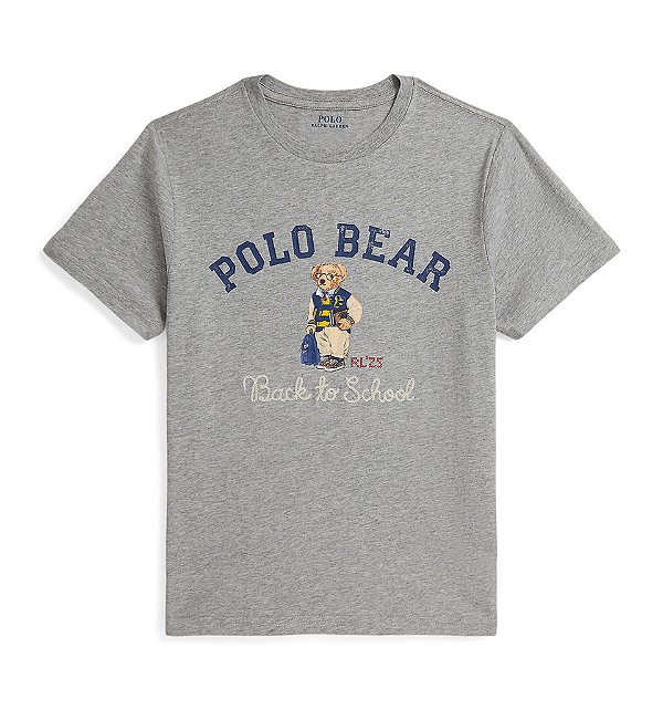 Camiseta Infantil Polo Bear, Cinza, Polo Ralph Lauren