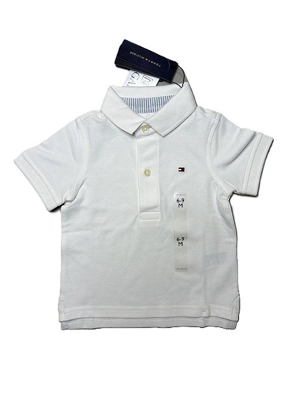 Camiseta Polo Bebê, Branca, Tommy Hilfiger