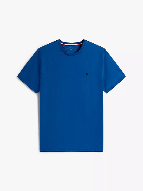 Camiseta Masculina, Azul com Logo, Tommy Hilfiger