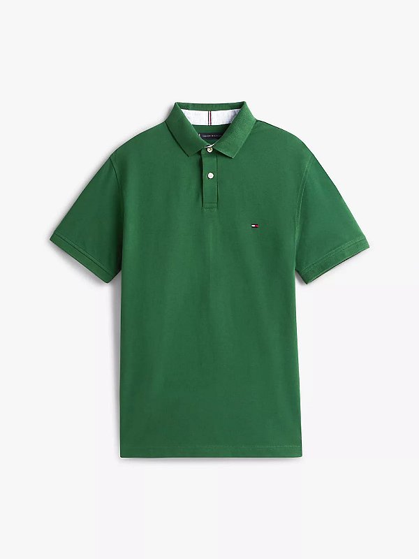 Camiseta Polo Masculina, Verde Escuro, Tommy Hilfiger