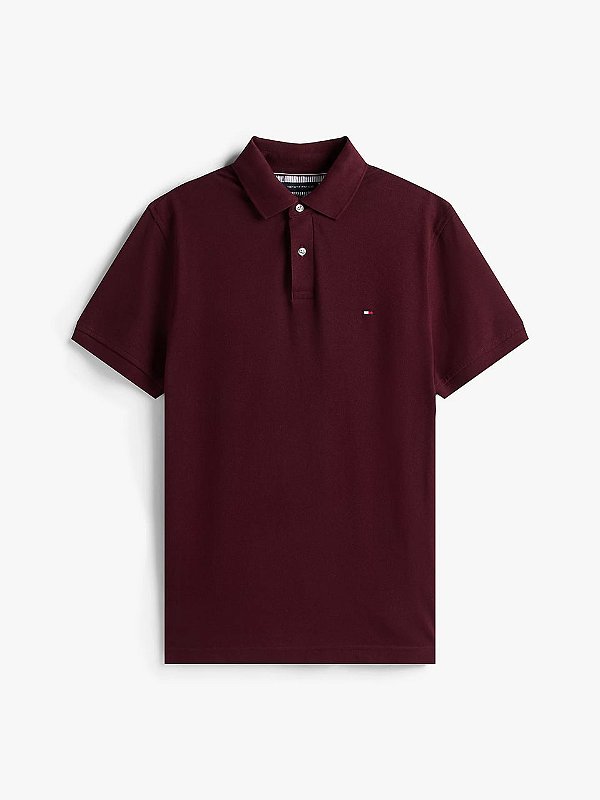 Camiseta Polo Masculina, Vinho, Tommy Hilfiger
