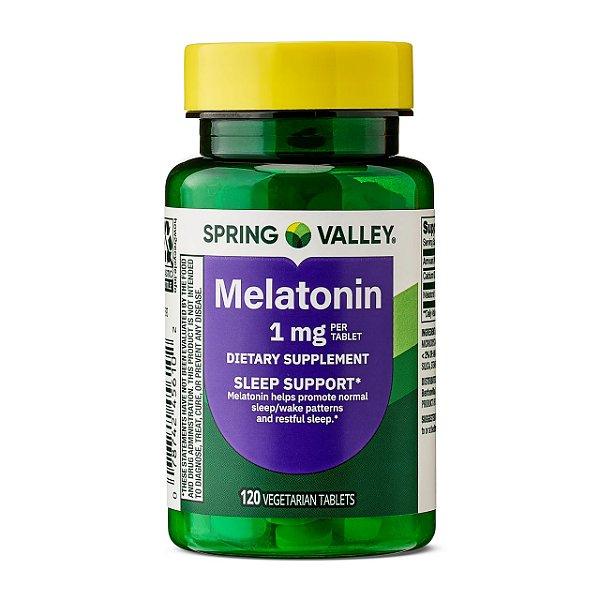 Melatonina, 1 mg, 120 Tabletes, Spring Valley