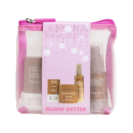 Kit Iluminador Corporal, Glow Getter Set, 3 Unidades, Amora Glow