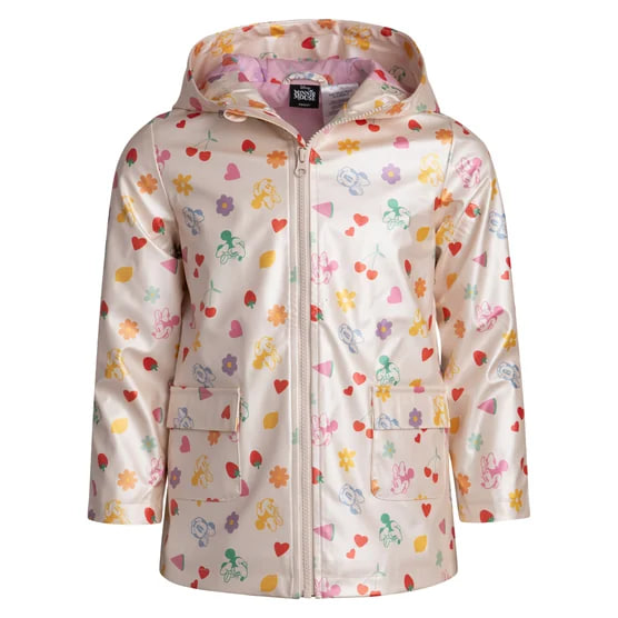 Jaqueta Infantil Impermeável com Capuz, Minnie Mouse, Character Kids