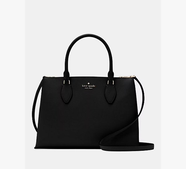 Bolsa Satchel Média, Rae Medium Satchel, Preta, Kate Spade