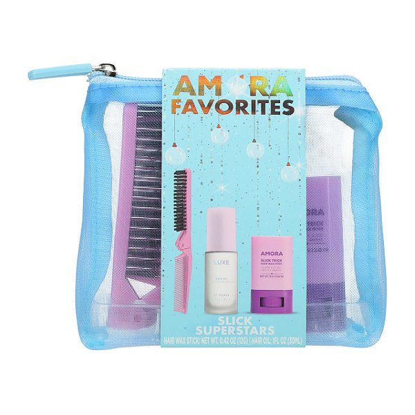 Kit Modelador de Cabelo, Slick Superstars Hair Set, 3 Unidades, Amora Glow