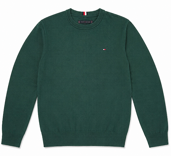 Suéter Masculino Tricot, Verde Escuro, Tommy Hilfiger