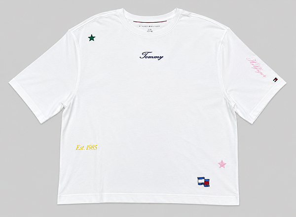 Camiseta Infantil Estampas Bordadas, Branca, Tommy Hilfiger