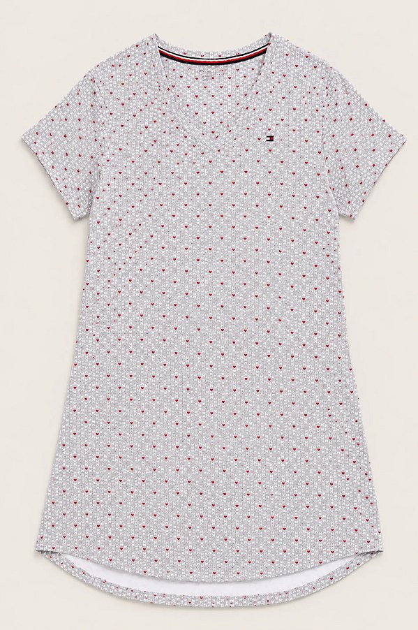 Camisola Feminina Estampada, Cinza Mescla, Tommy Hilfiger
