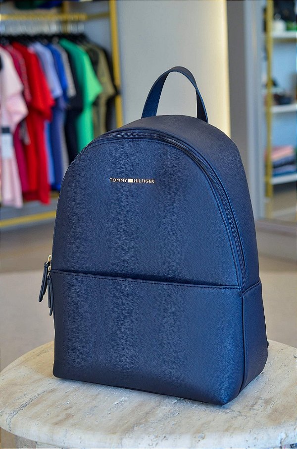 Mochila Média, Azul Marinho, Tommy Hilfiger